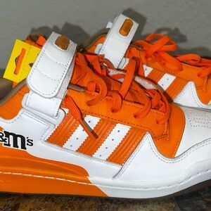 ADIDAS Originals M&M’S 84 Lo Forum Sneakers in Orange and White